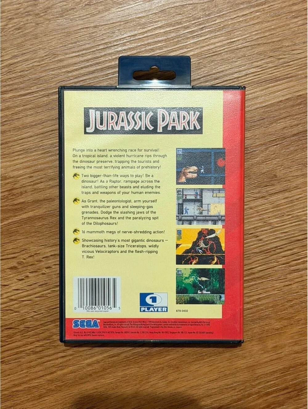 Jurassic Park for Sega Genesis